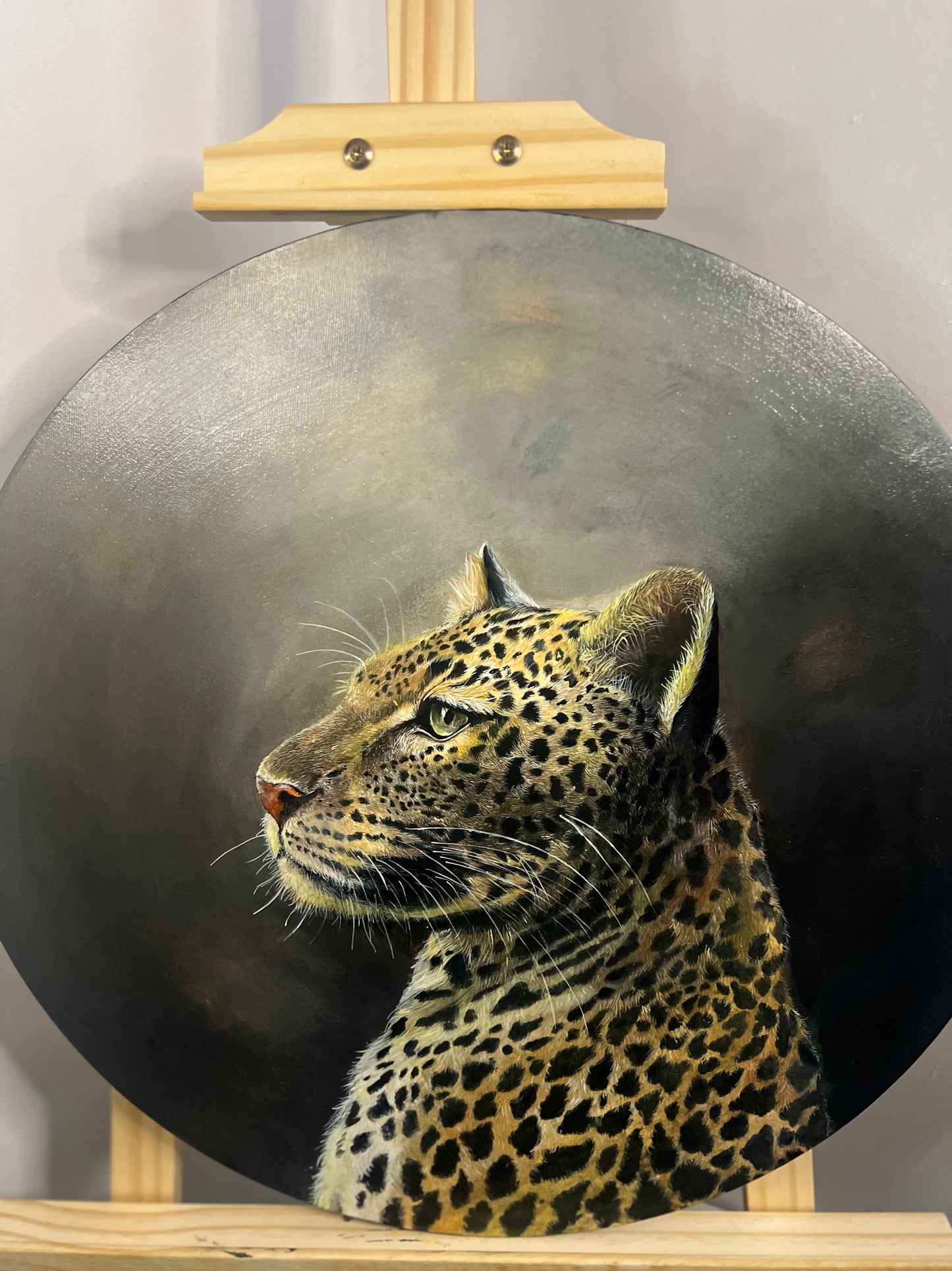 Hand-Painted Leopard Wall Art β Realistic Wildlife Canvas