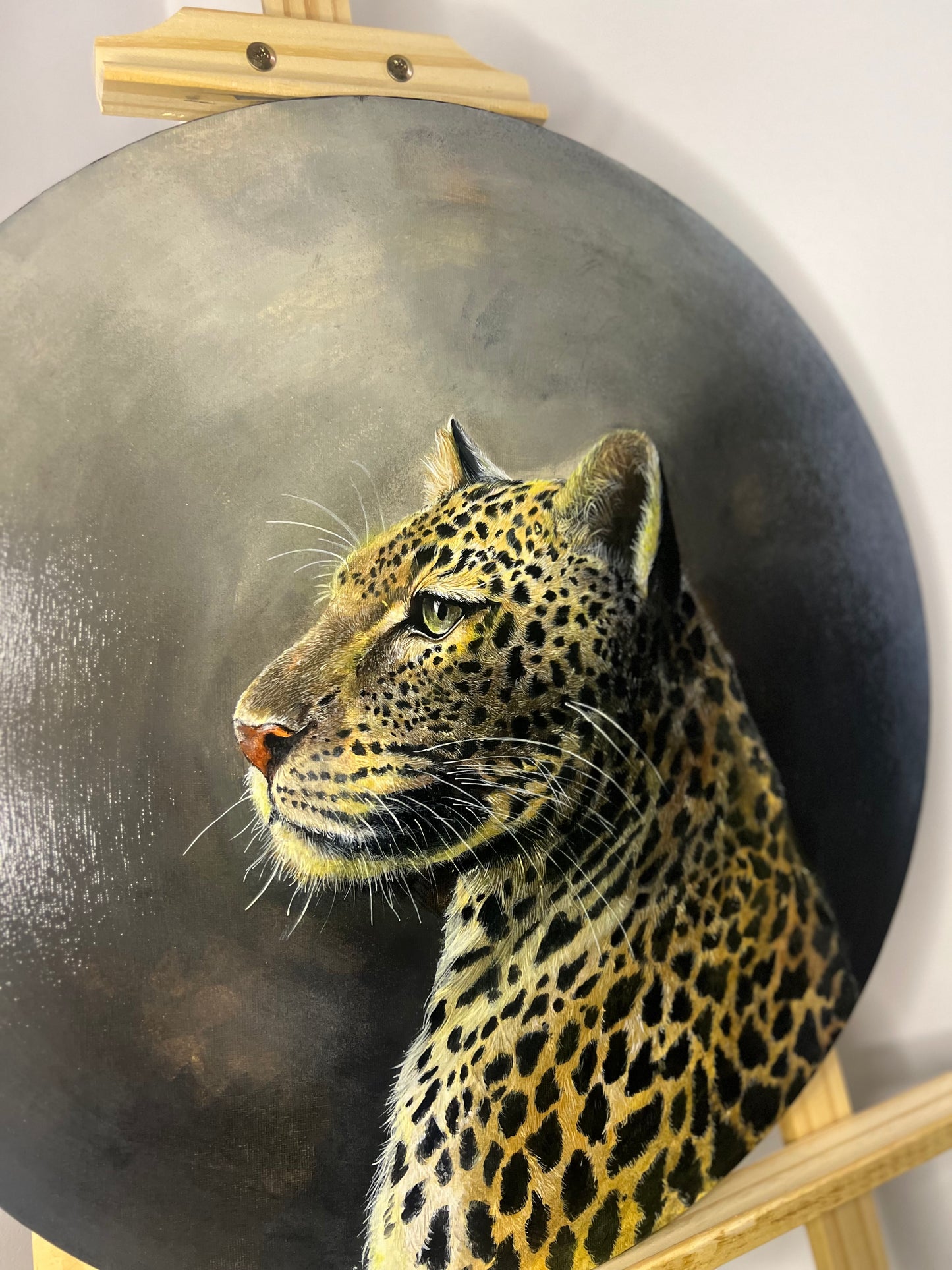 Hand-Painted Leopard Wall Art β Realistic Wildlife Canvas