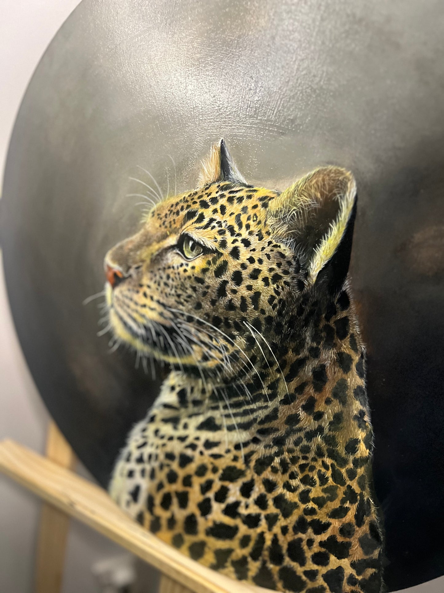 Hand-Painted Leopard Wall Art – Realistic Wildlife Canvas