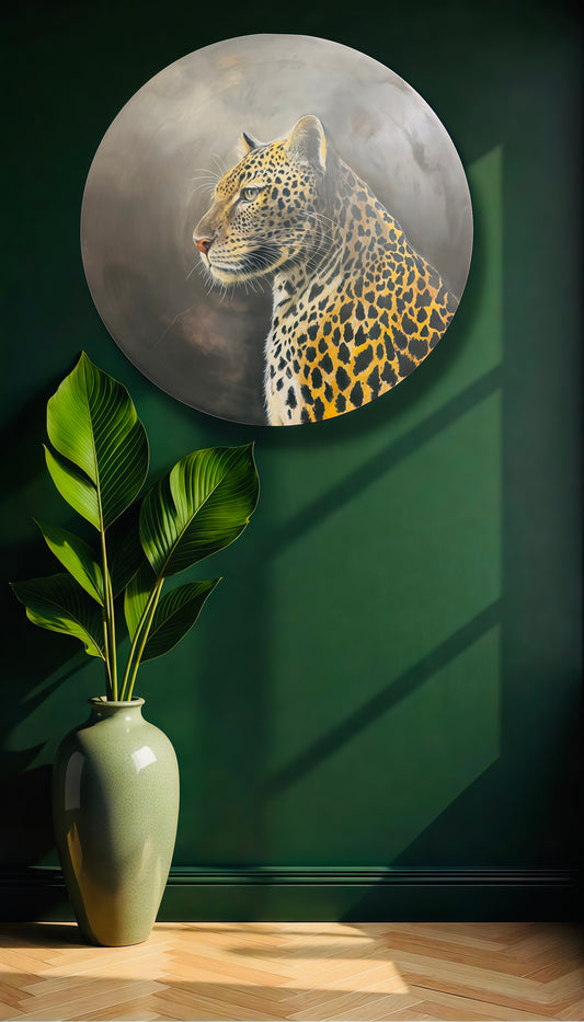 Hand-Painted Leopard Wall Art – Realistic Wildlife Canvas